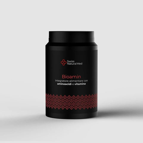 Bioamin - Aminoacidi essenziali da fermentazione vegetale con B12 e Acido Folico integratore naturale per benessere e supporto nutrizionale Swiss Natural Med