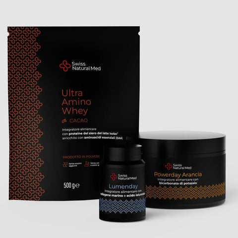 Tonic-Up - Kit potassio, proteine whey, collagene, acido ialuronico integratore naturale per benessere e supporto nutrizionale Swiss Natural Med