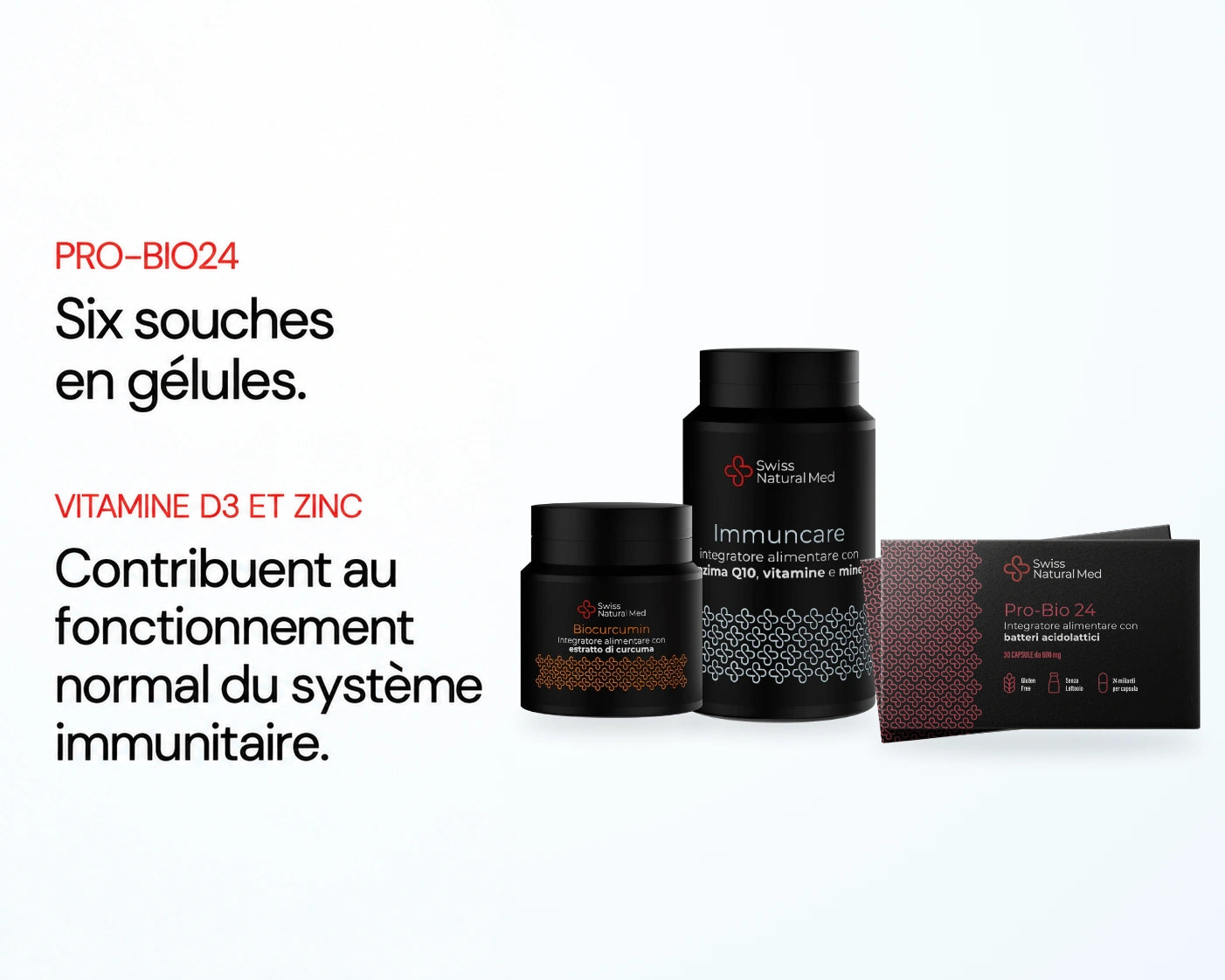 Balance-Up : Six souches en gélules. VITAMINE D3 ET ZINC Contribuent au fonctionnement normal du système immunitaire.