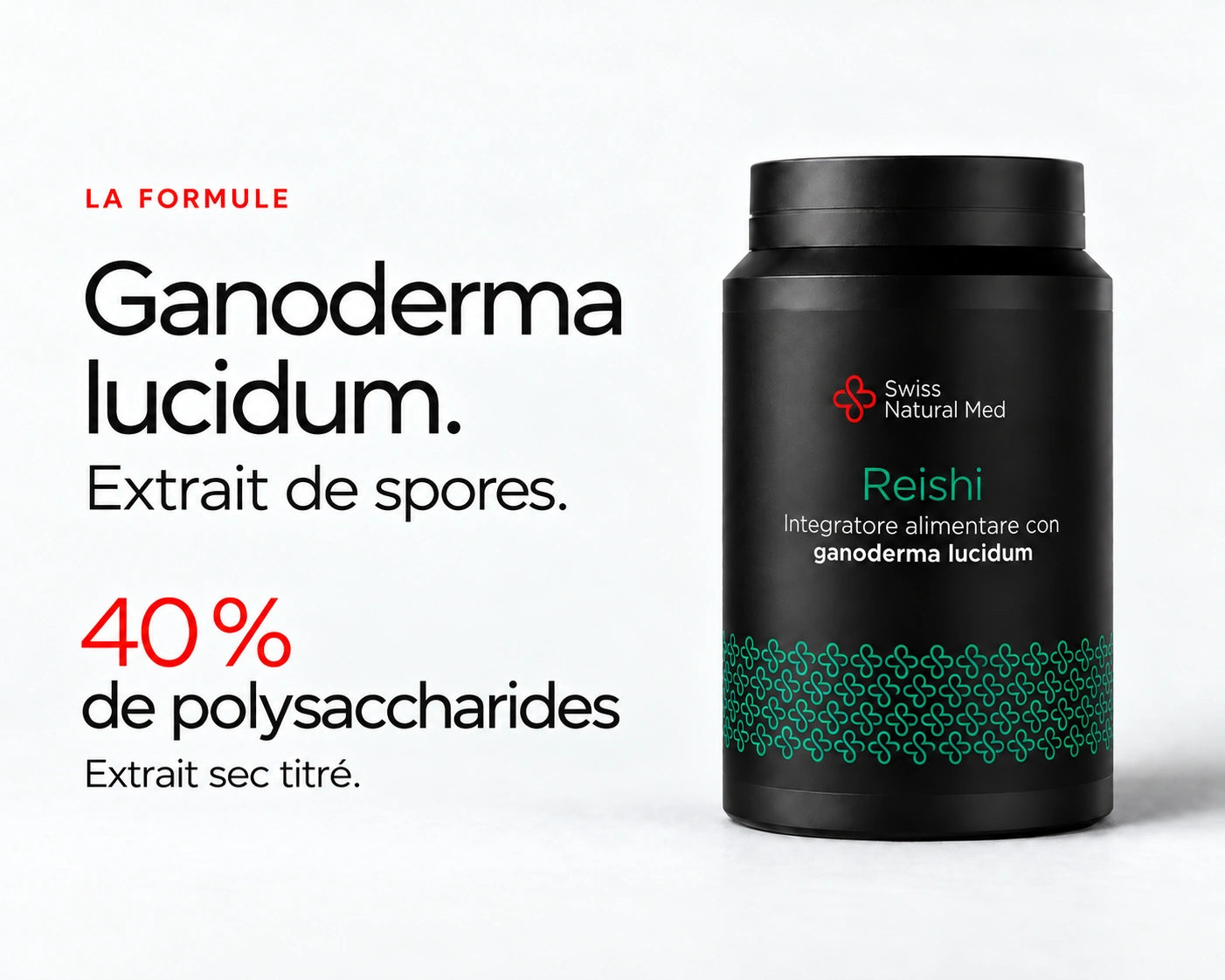 Reishi : Ganoderma lucidum. Extrait de spores. 40 % de polysaccharides Extrait sec titré.