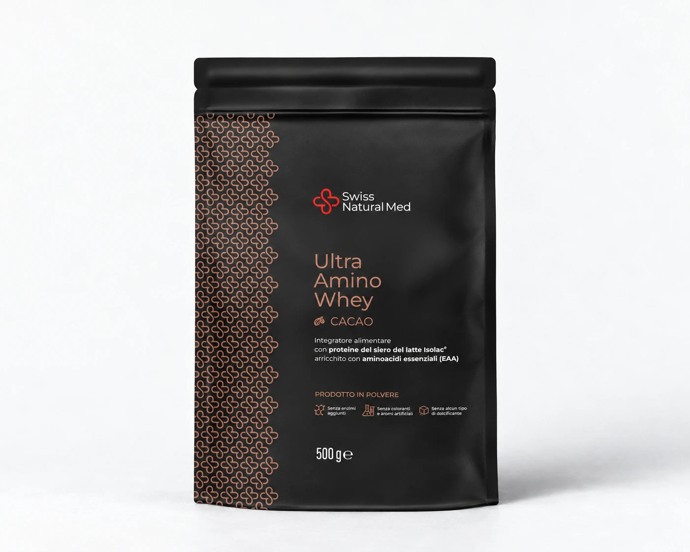 Conditionnement de Ultra Amino Whey Cacao Swiss Natural Med.