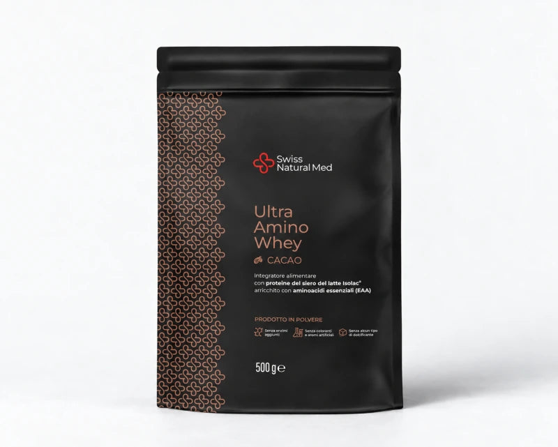 Conditionnement de Ultra Amino Whey Cacao Swiss Natural Med.