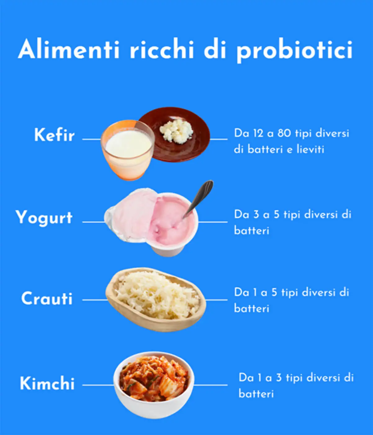 Alimenti ricchi di probiotici